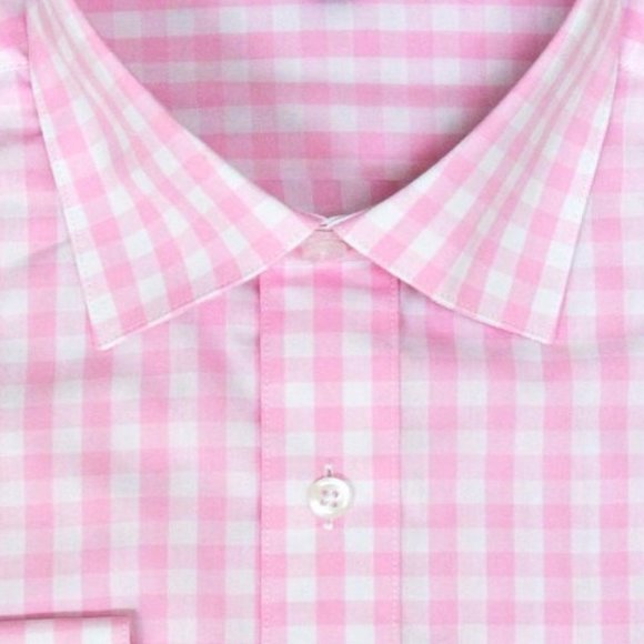 3X Marquis Pink Gingham Long Sleeve 3XL 19 -19.5 - Picture 3 of 5